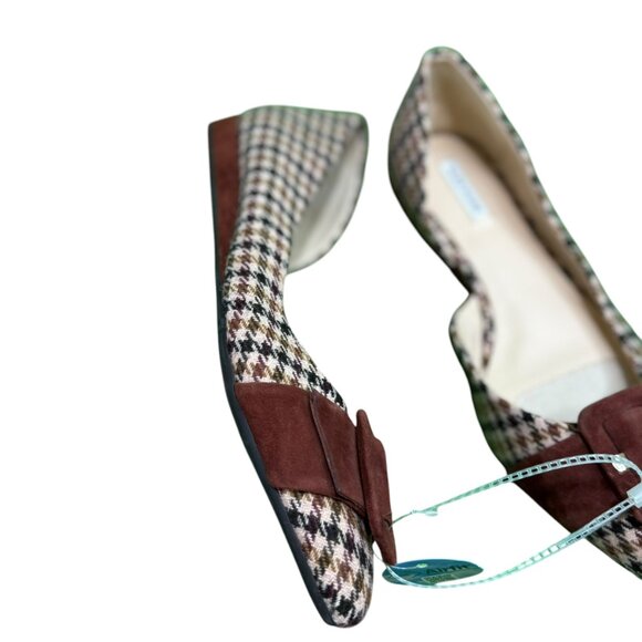 Alex Marie Houndstooth Ballet Flats with Suede Buckle Detail | Size 8.5 … - Picture 5 of 6